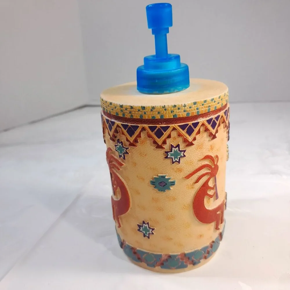 Kokopelli soap pump‎ lotion dispenser southwestern native bathroom dancing man